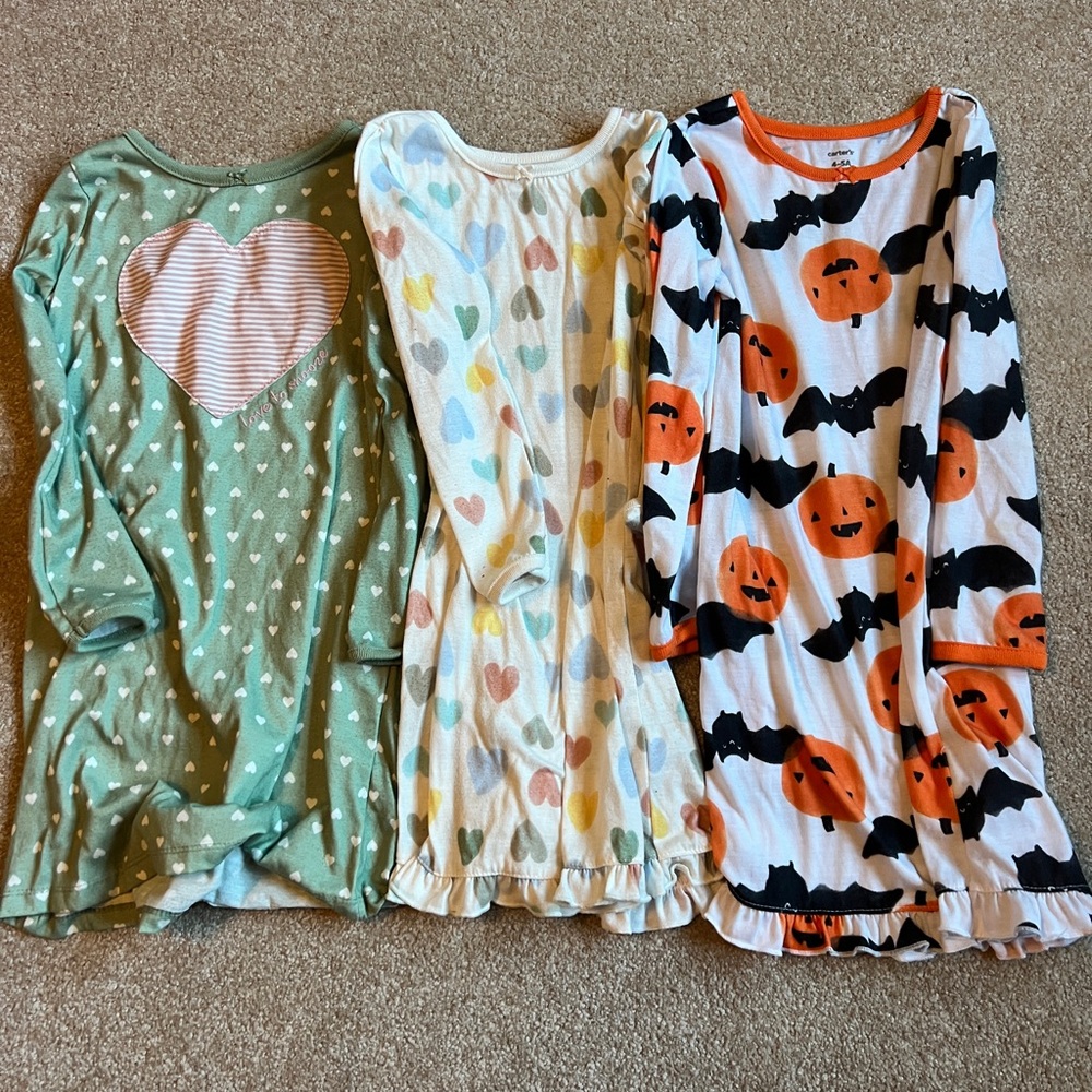 Lot of 3 Carter’s Night Gowns